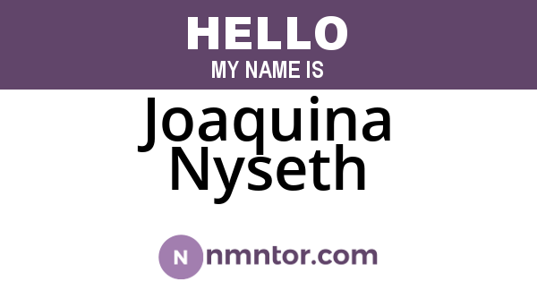 Joaquina Nyseth