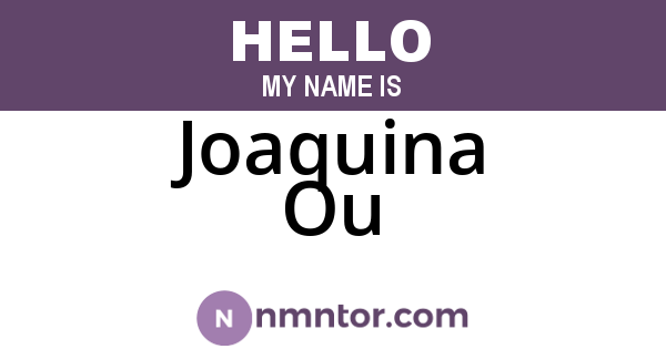 Joaquina Ou
