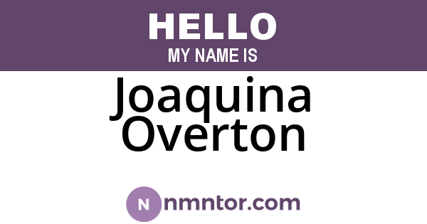 Joaquina Overton