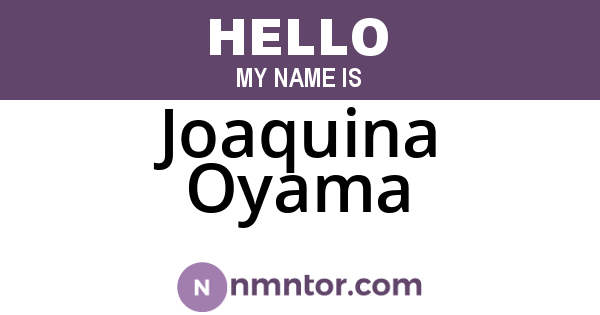 Joaquina Oyama