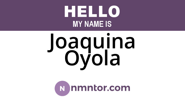 Joaquina Oyola