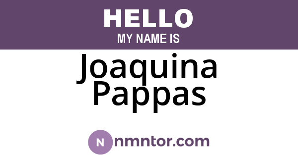 Joaquina Pappas