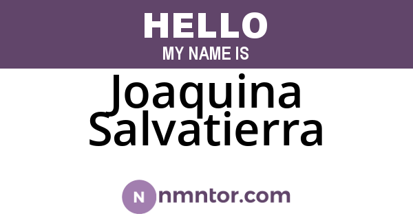 Joaquina Salvatierra