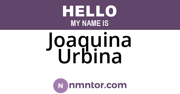 Joaquina Urbina