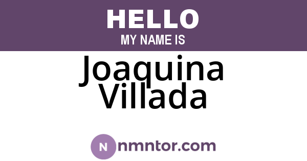 Joaquina Villada
