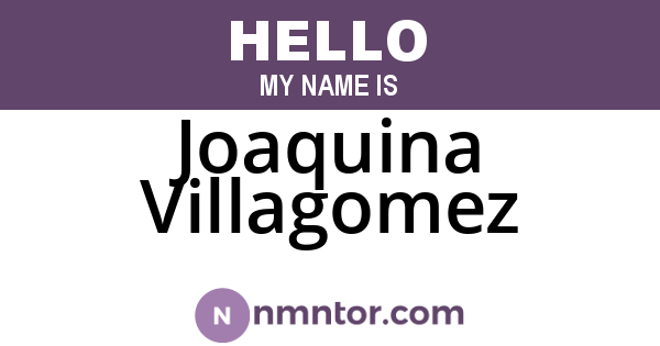 Joaquina Villagomez