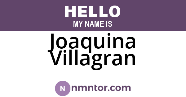Joaquina Villagran