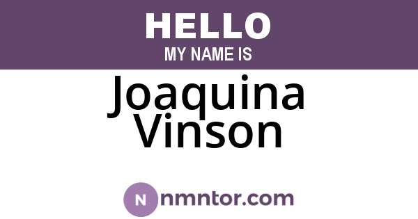 Joaquina Vinson