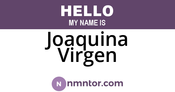 Joaquina Virgen