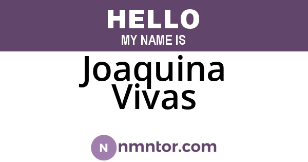 Joaquina Vivas