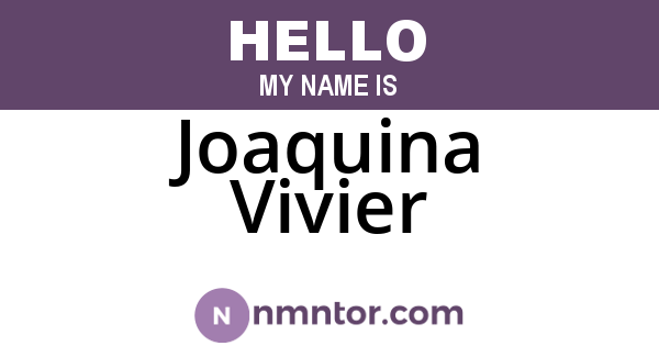 Joaquina Vivier