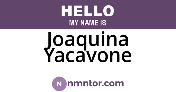 Joaquina Yacavone