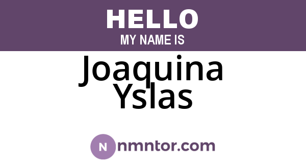 Joaquina Yslas