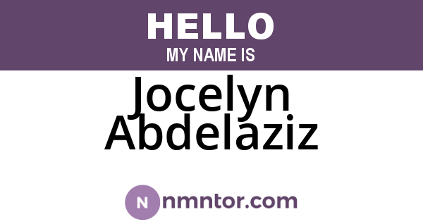 Jocelyn Abdelaziz