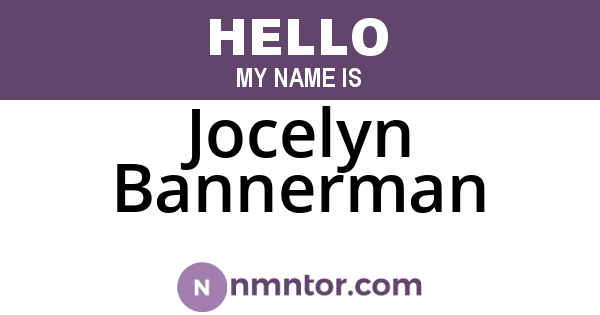 Jocelyn Bannerman