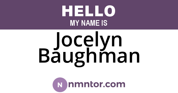Jocelyn Baughman