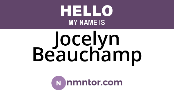 Jocelyn Beauchamp