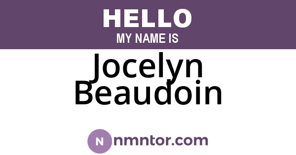Jocelyn Beaudoin