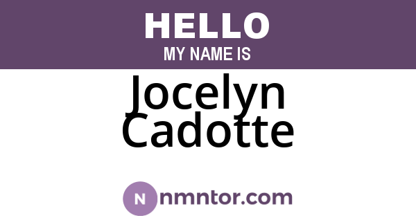 Jocelyn Cadotte