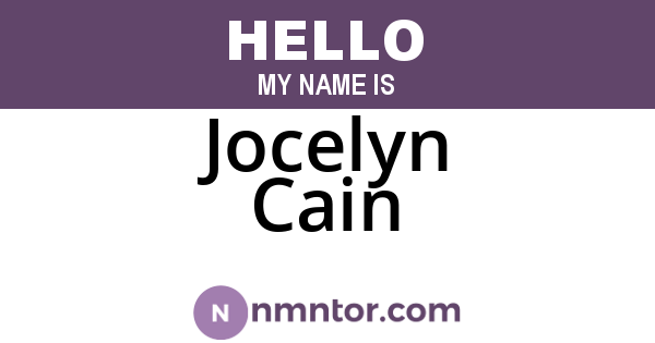 Jocelyn Cain