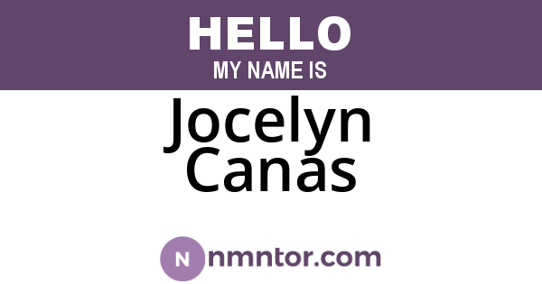 Jocelyn Canas