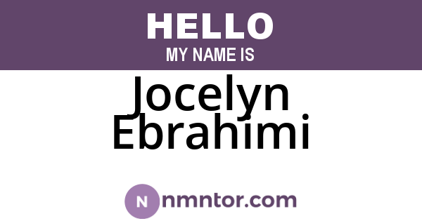 Jocelyn Ebrahimi