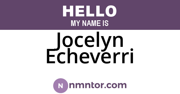 Jocelyn Echeverri
