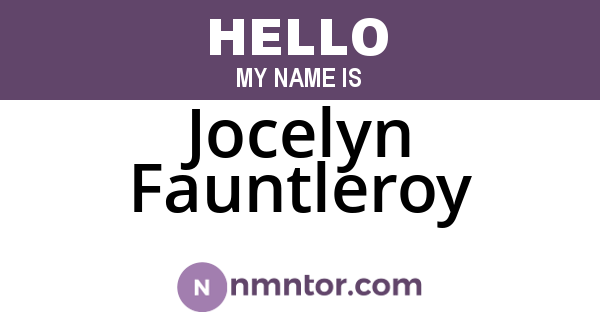 Jocelyn Fauntleroy