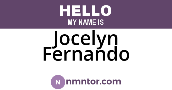 Jocelyn Fernando