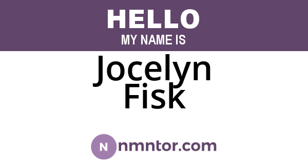Jocelyn Fisk