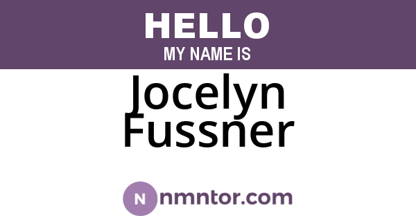 Jocelyn Fussner