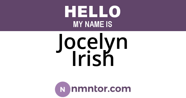 Jocelyn Irish