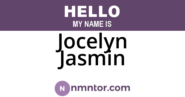 Jocelyn Jasmin