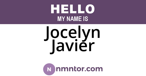 Jocelyn Javier