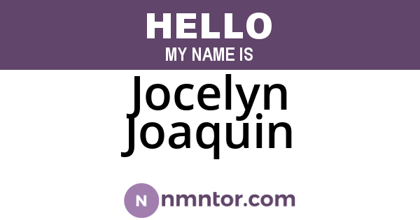 Jocelyn Joaquin
