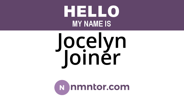 Jocelyn Joiner