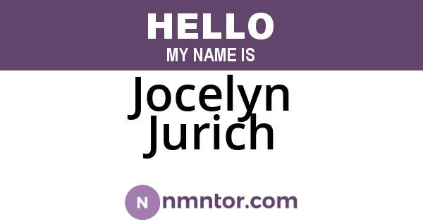 Jocelyn Jurich