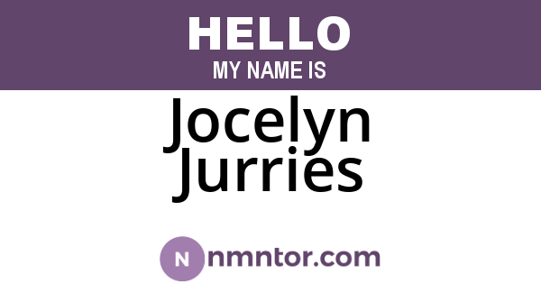 Jocelyn Jurries