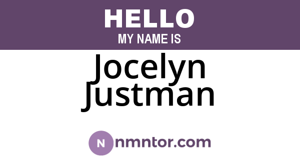 Jocelyn Justman