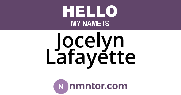 Jocelyn Lafayette