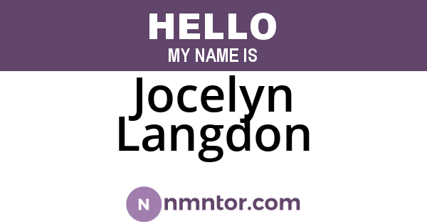 Jocelyn Langdon