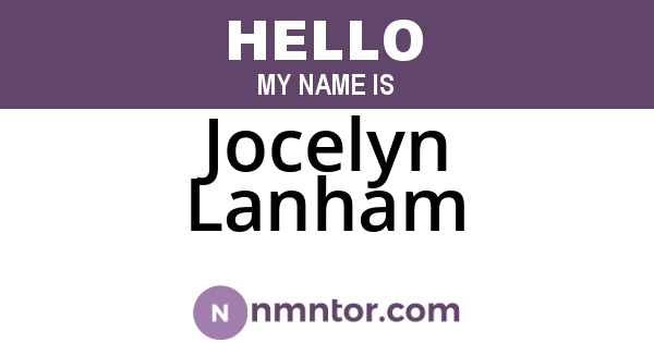 Jocelyn Lanham