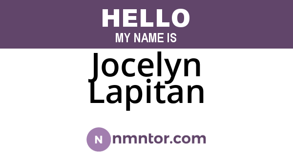 Jocelyn Lapitan