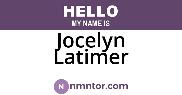 Jocelyn Latimer