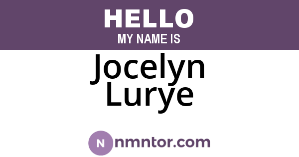 Jocelyn Lurye