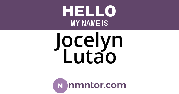 Jocelyn Lutao