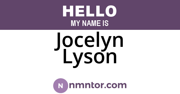 Jocelyn Lyson