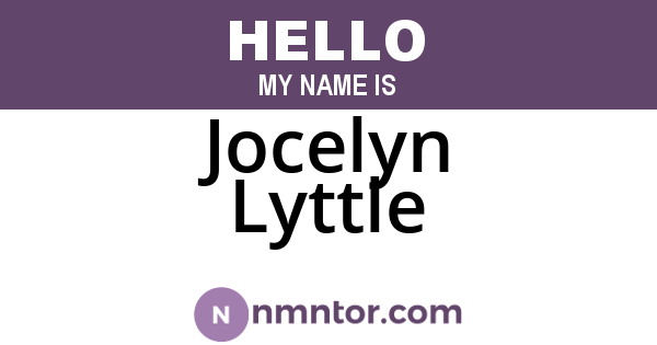 Jocelyn Lyttle
