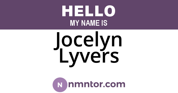 Jocelyn Lyvers