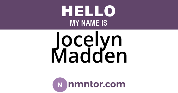 Jocelyn Madden